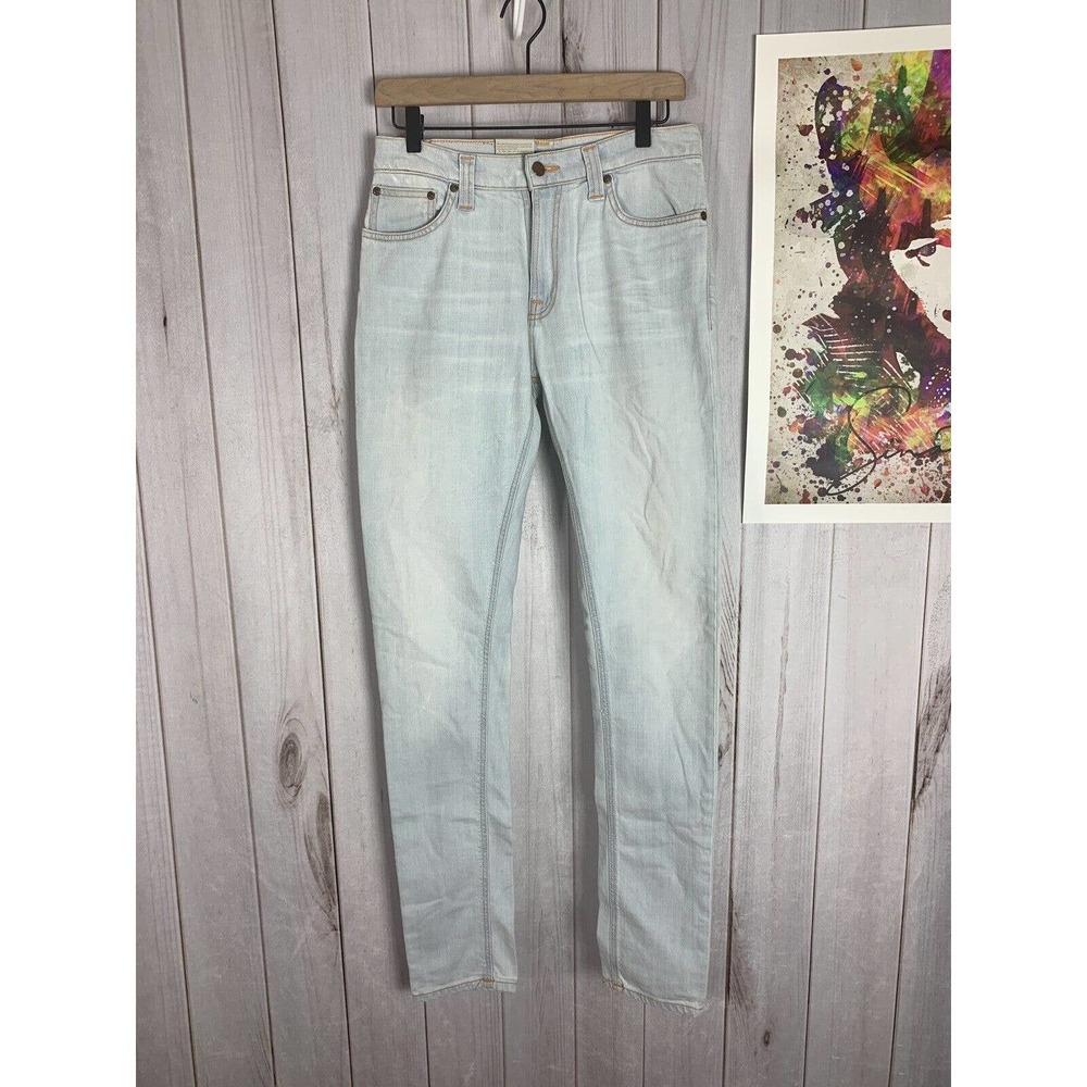Nudie Jeans Men's "Pipe Led" Pillar White Skinny Jeans W31 x L34 NEW with tags